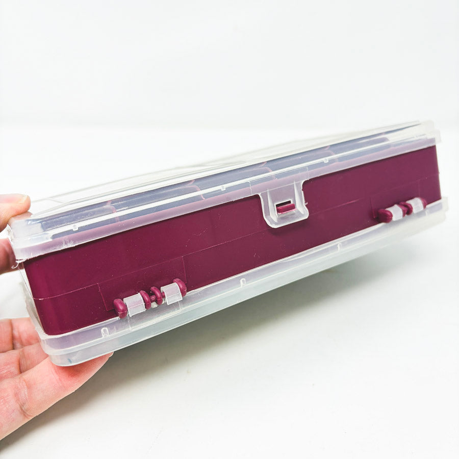 Maroon and Clear Dual-Sided Bead Organizer