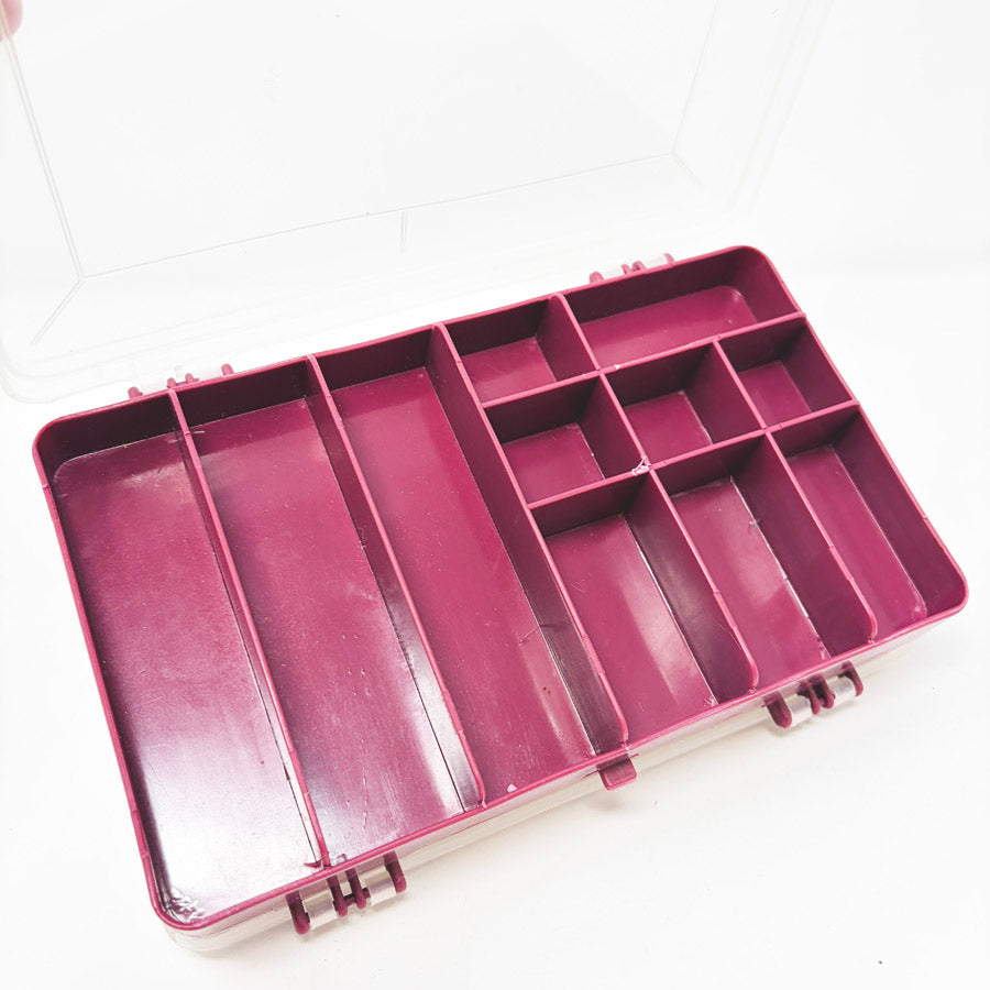 Maroon and Clear Dual-Sided Bead Organizer