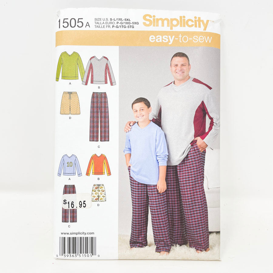 Simplicity 1505 Sewing Pattern - PJs (1XL-5XL) - 2013