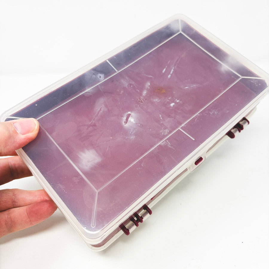Maroon and Clear Dual-Sided Bead Organizer