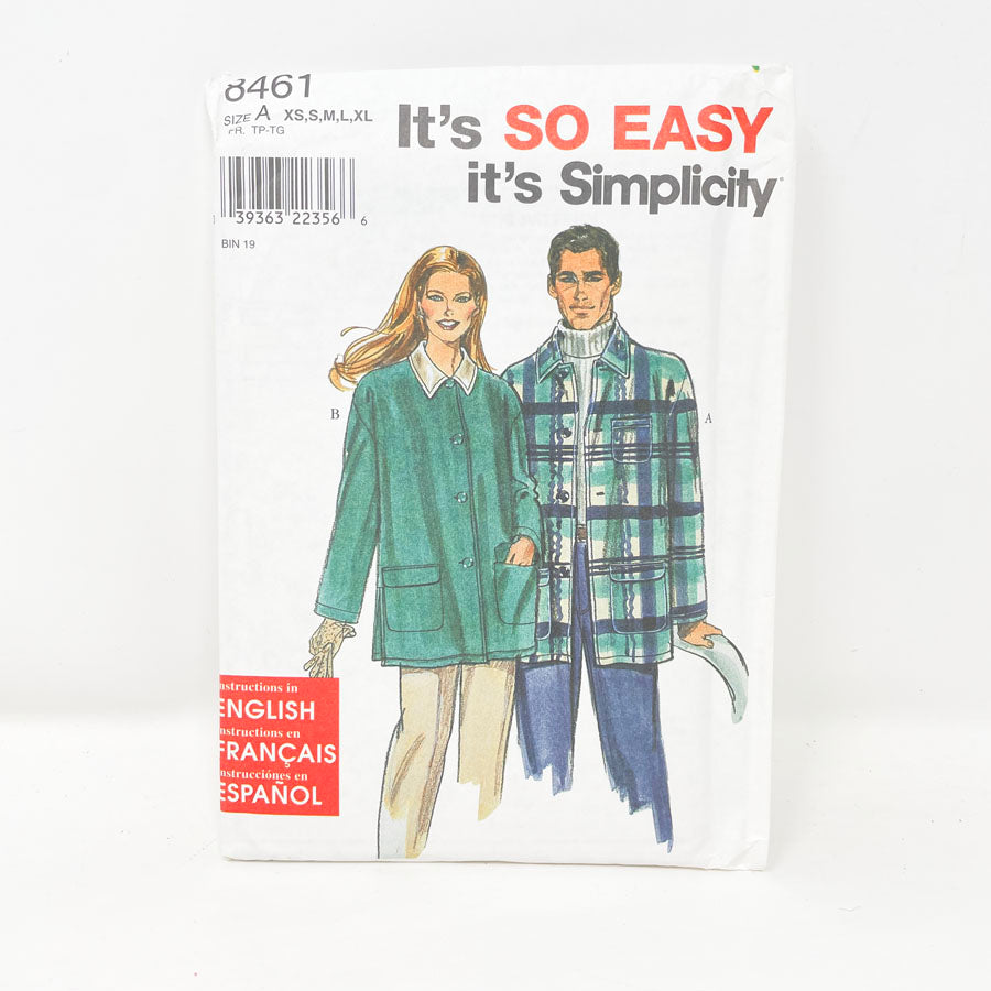 Simplicity 8461 Sewing Pattern - Jacket (XS-XL)