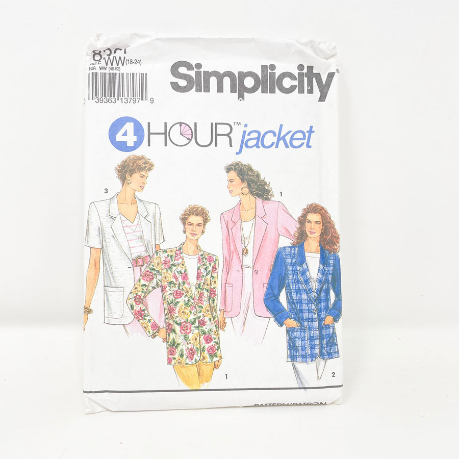 1990s Simplicity 8301 Sewing Pattern - Jacket (18-24)