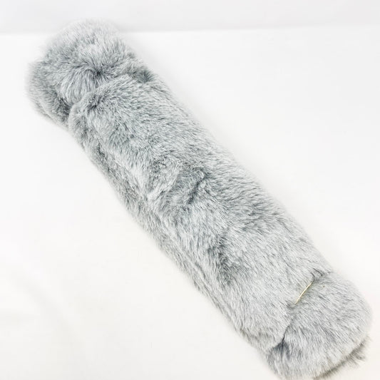 18" x 40" Gray Faux Fur
