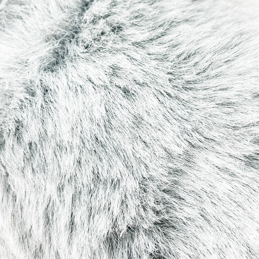 18" x 40" Gray Faux Fur