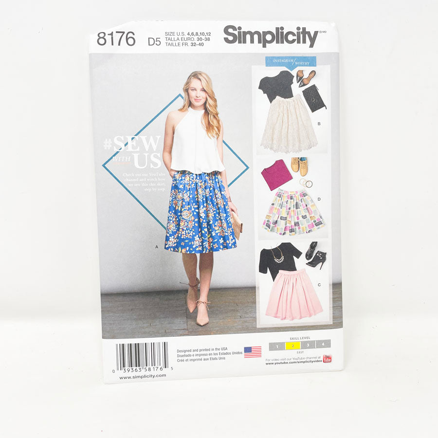 Simplicity 8176 Sewing Pattern - Skirt (4-12) - 2016