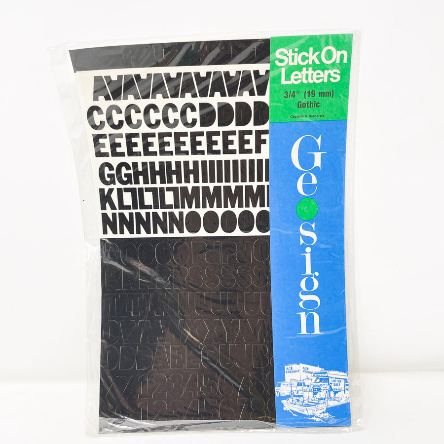 Geodesign Gothic 3/4" Stick On Letters