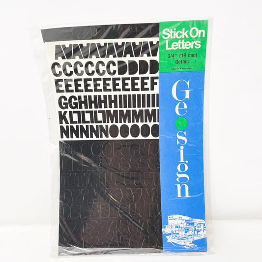 Geodesign Gothic 3/4" Stick On Letters
