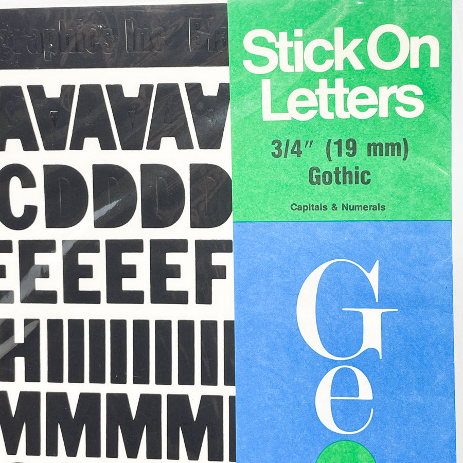 Geodesign Gothic 3/4" Stick On Letters