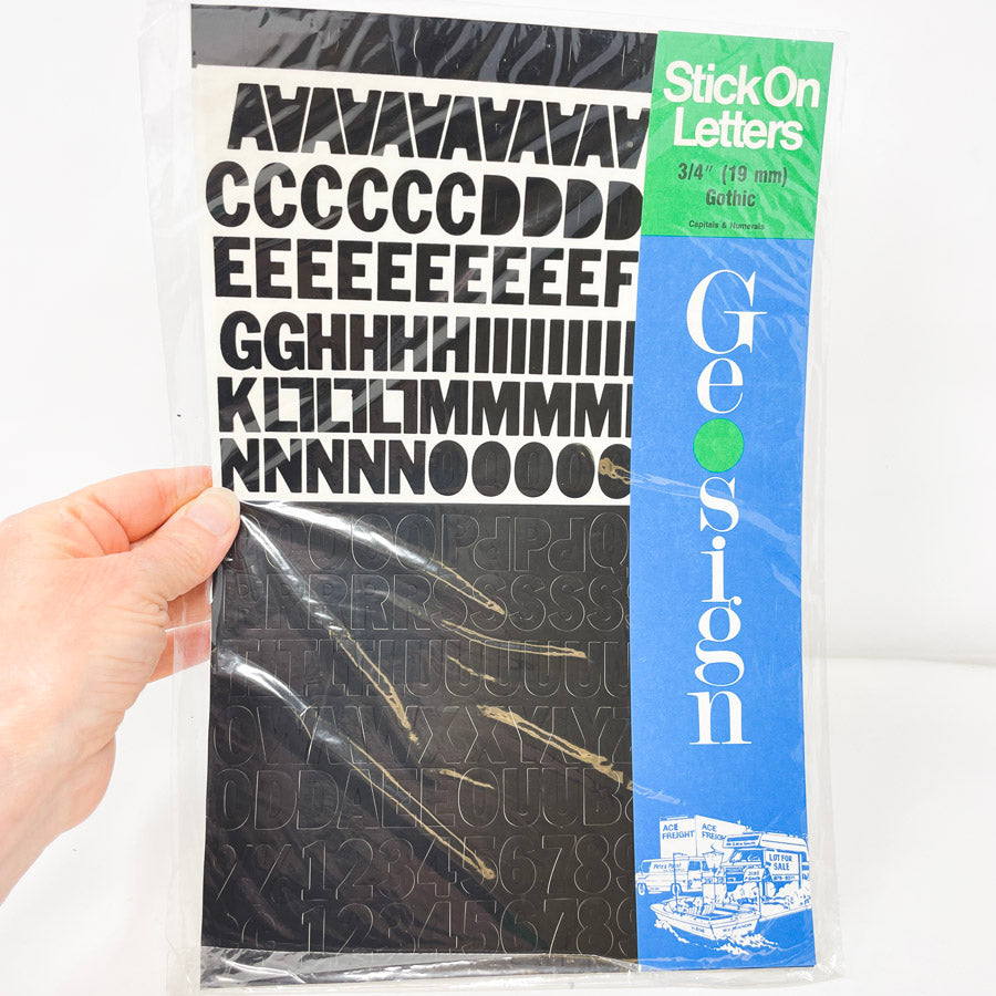 Geodesign Gothic 3/4" Stick On Letters