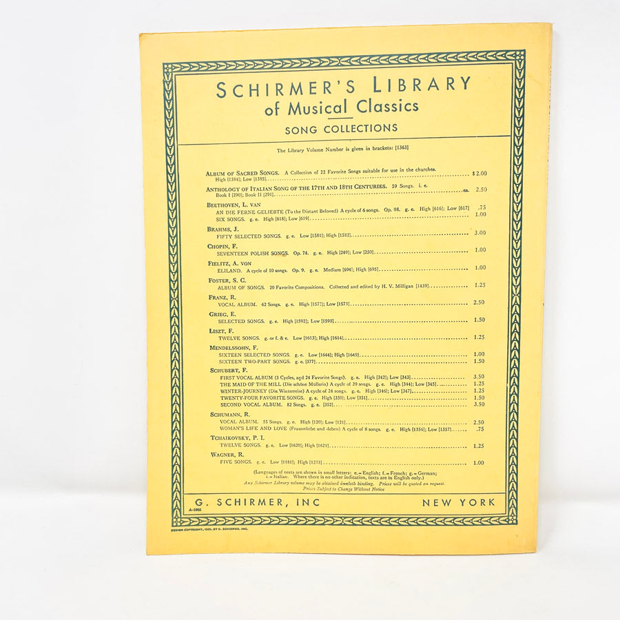 Vintage Italian Songs and Arias Sheet Music
