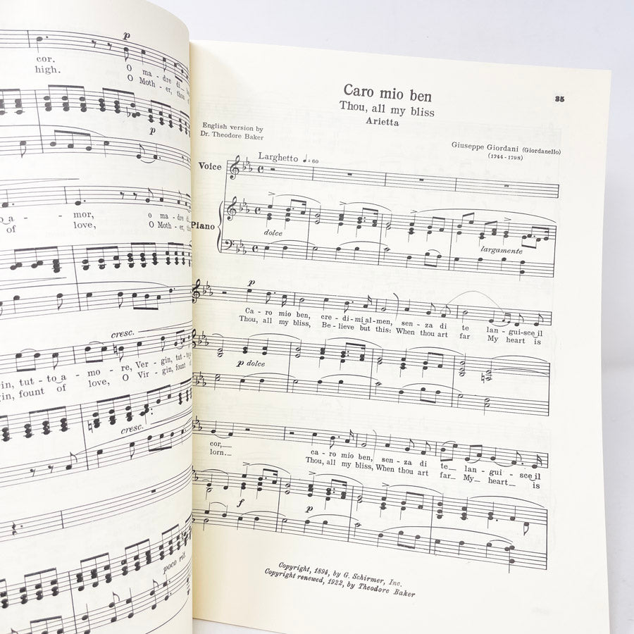 Vintage Italian Songs and Arias Sheet Music