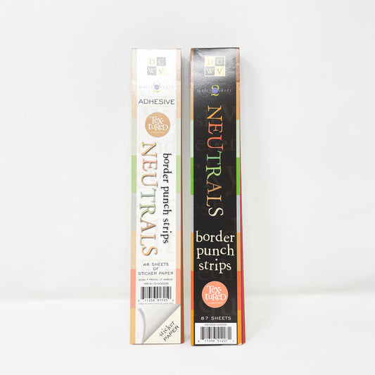 DCWV Border Punch Strip Paper Packs - Neutrals