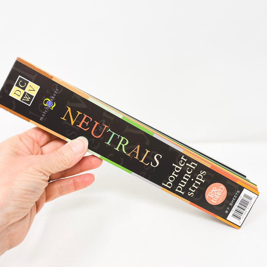 DCWV Border Punch Strip Paper Packs - Neutrals