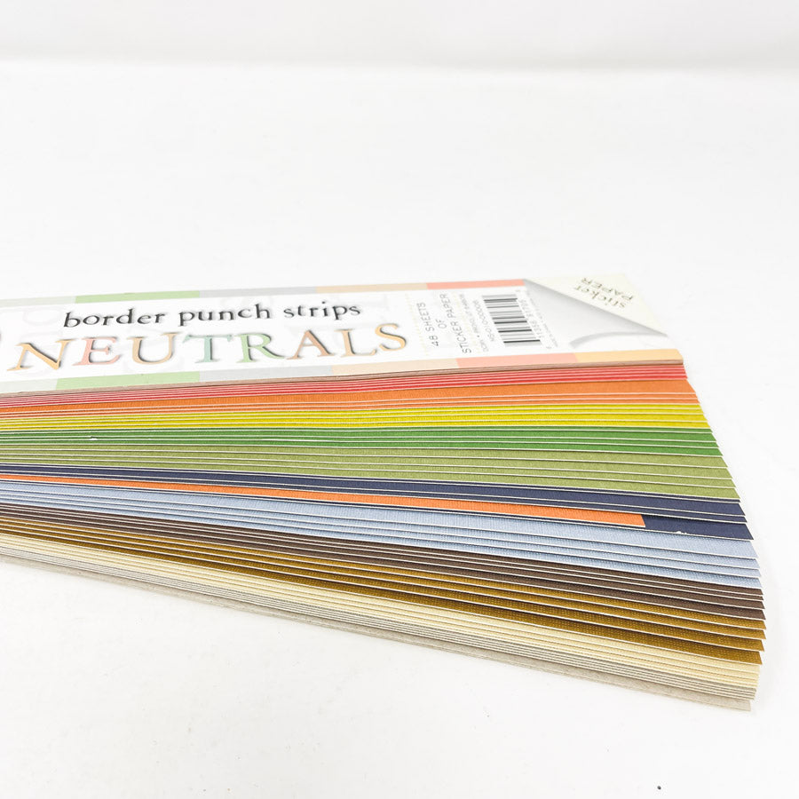 DCWV Border Punch Strip Paper Packs - Neutrals