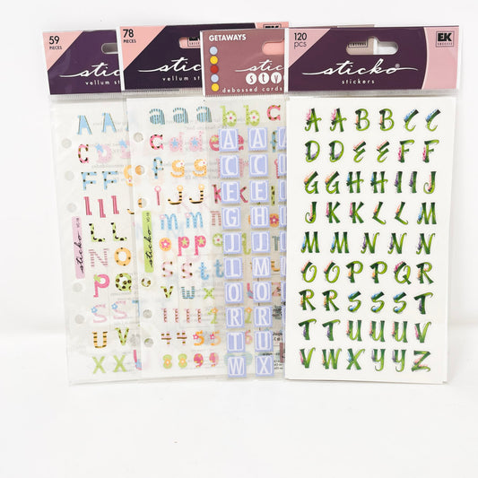 Sticko Alphabet Sticker Sheets