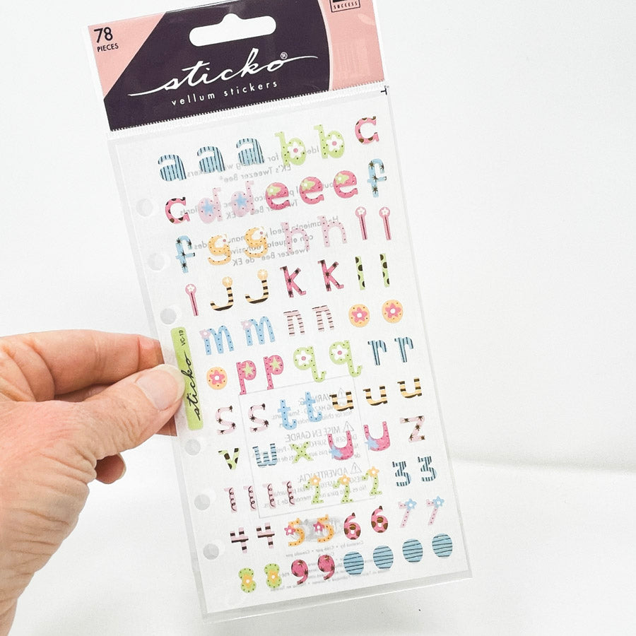 Sticko Alphabet Sticker Sheets