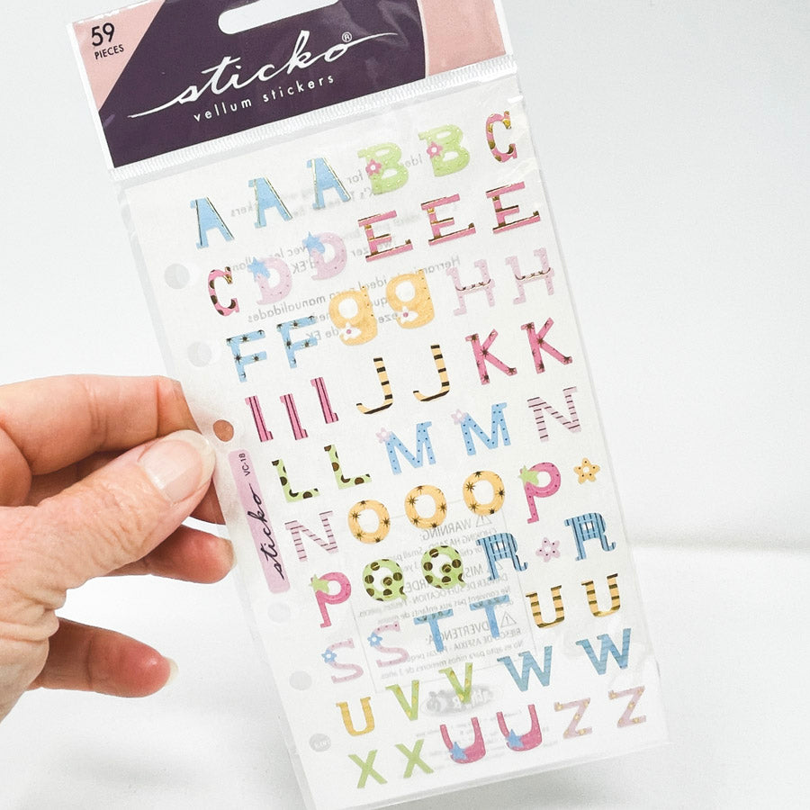 Sticko Alphabet Sticker Sheets