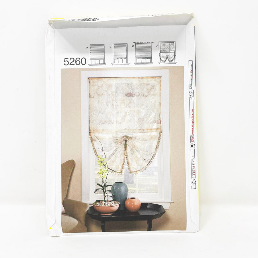 Sewing for Dummies Sewing Pattern 5260 Roman Shades
