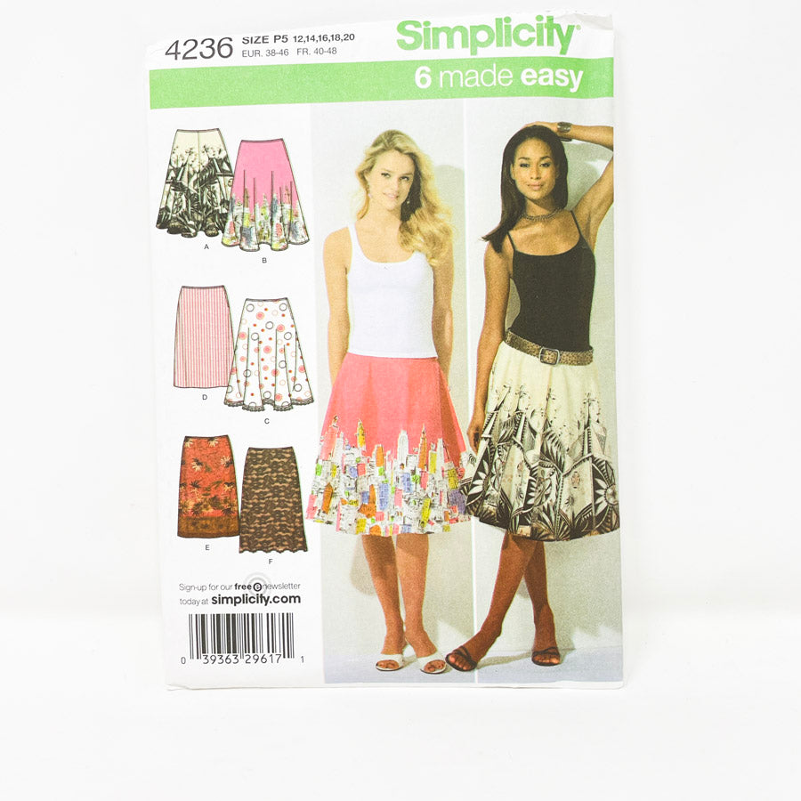 2006 Simplicity Sewing Pattern 4236 Size 12 - 20