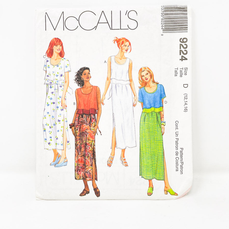 1998 McCall's Sewing Pattern 9224 Size 12 - 16