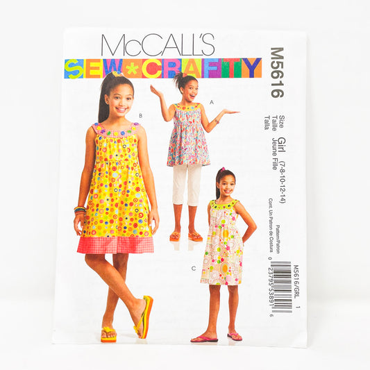 McCall's Kids Sewing Pattern M5616 Size 7 - 14