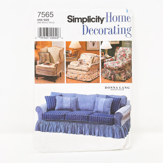 Simplicity Home Decorating Sewing Pattern Furniture Covers