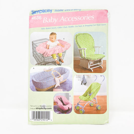 Simplicity Home Decorating Sewing Pattern 4636 Baby Accessories