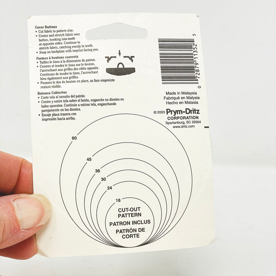 Dritz Half Ball Cover Buttons Sine 60 1.5"