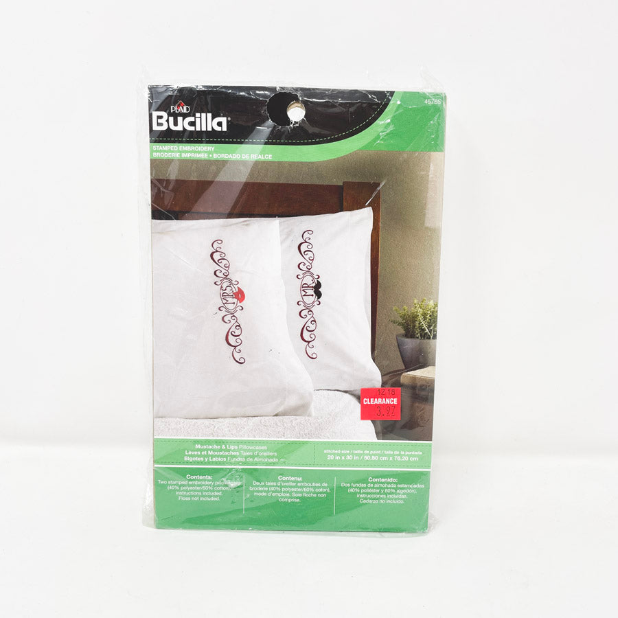 Bucilla Stamped Embroidery Pillowcases