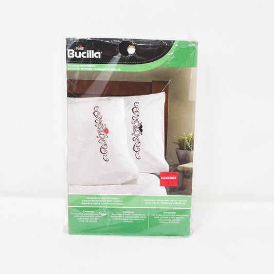 Bucilla Stamped Embroidery Pillowcases