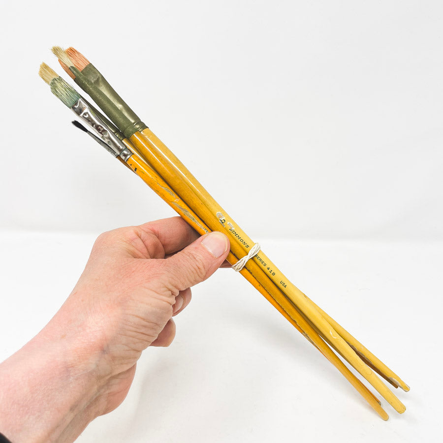 Assorted Long Handle Artist Paintbrush Bundles (1)
