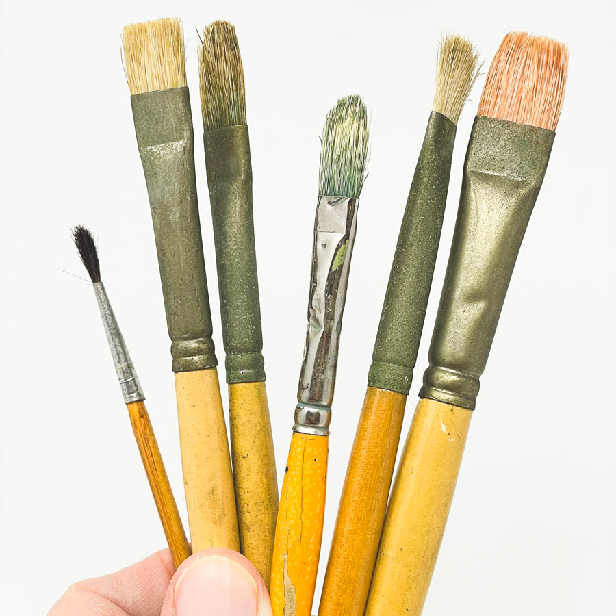 Assorted Long Handle Artist Paintbrush Bundles (1)