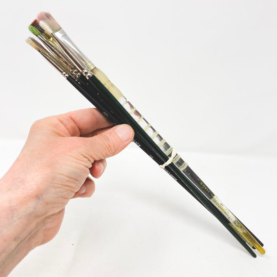 Assorted Long Handle Artist Paintbrush Bundles (1)