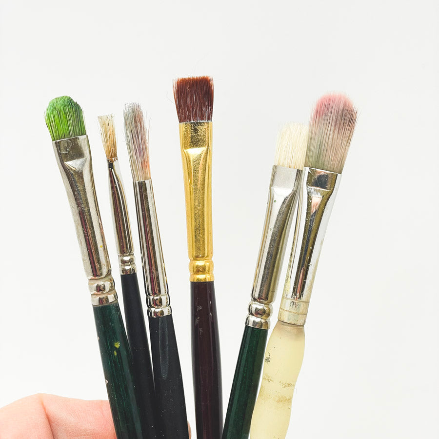 Assorted Long Handle Artist Paintbrush Bundles (1)