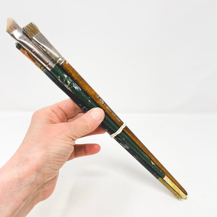 Assorted Long Handle Artist Paintbrush Bundles (1)