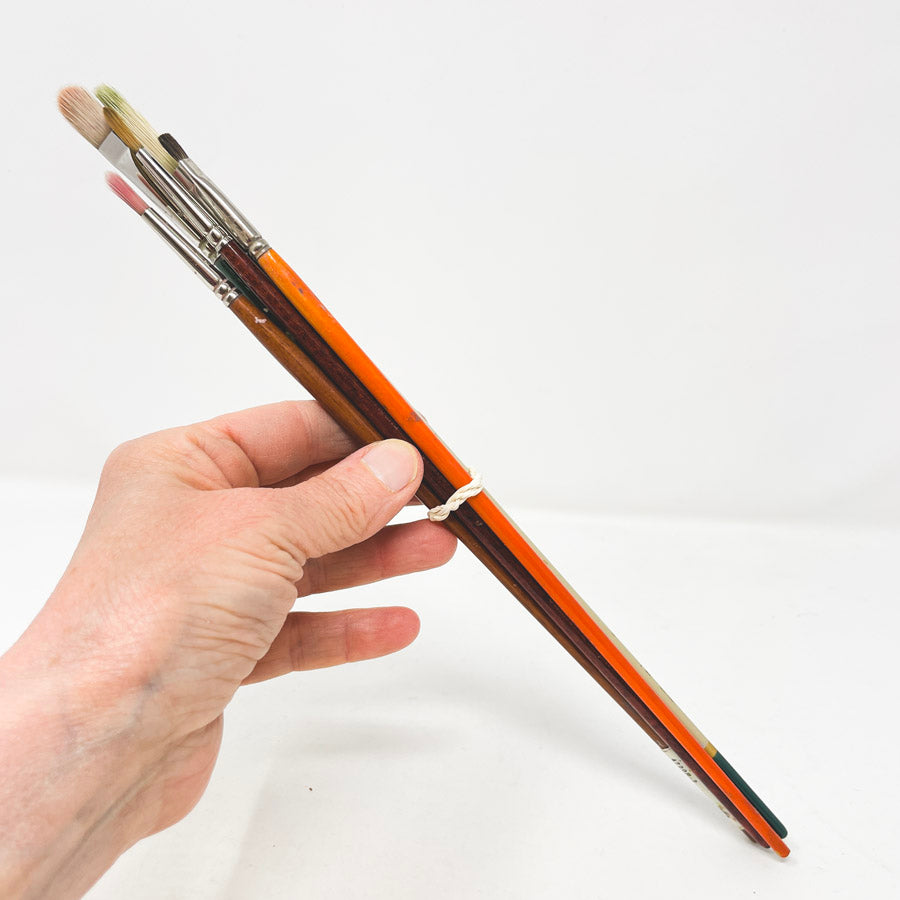 Assorted Long Handle Artist Paintbrush Bundles (1)