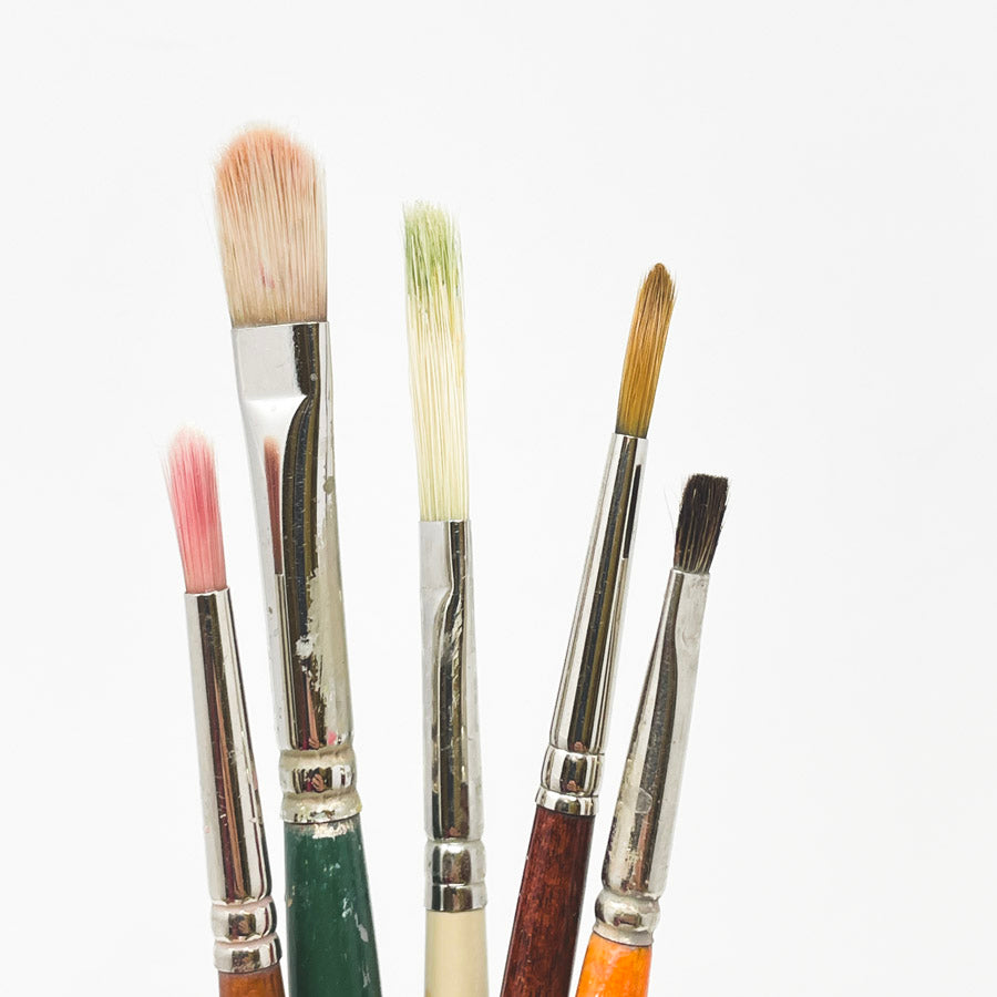 Assorted Long Handle Artist Paintbrush Bundles (1)