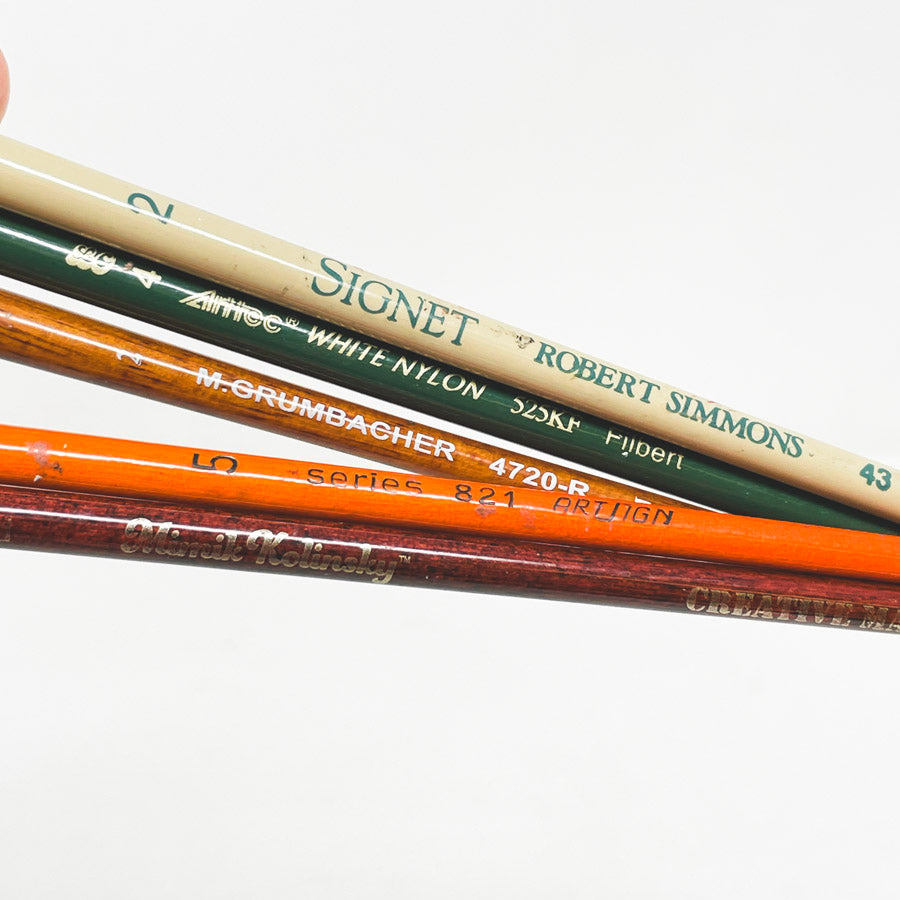 Assorted Long Handle Artist Paintbrush Bundles (1)