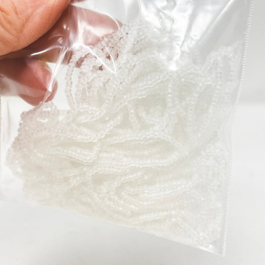 Frosted Translucent Stringed Seed Beads