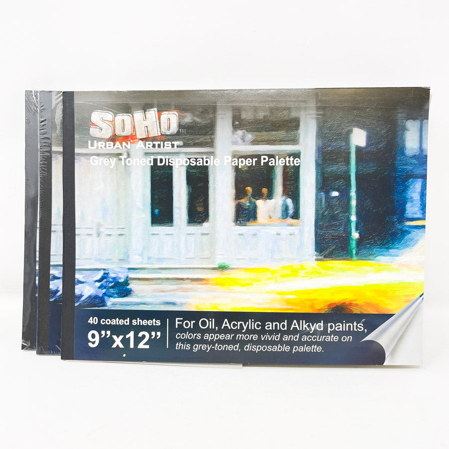 SoHo Urban Artist 9 x 12 Grey Toned Disposable Paper Palette Pad