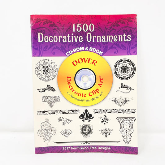 Dover 1500 Decorative Ornaments Clip Art Book with CD-Rom