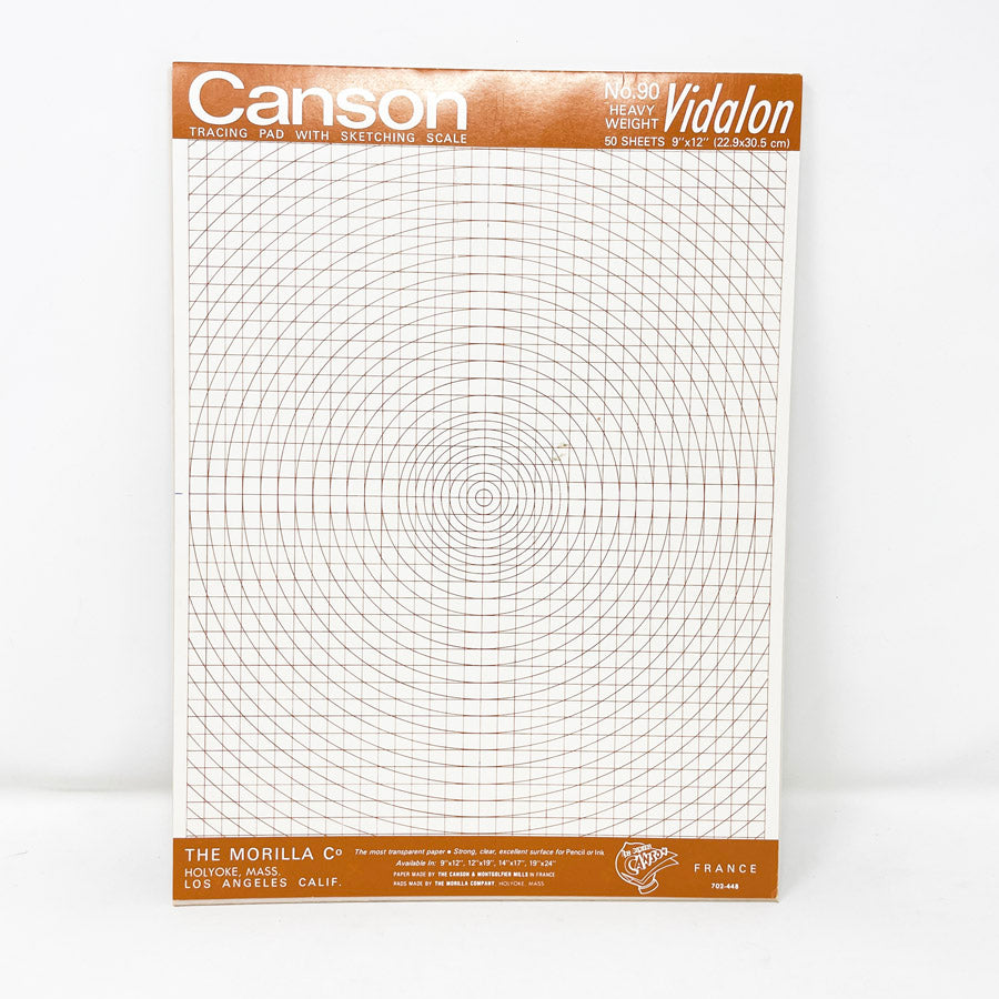 Canson Vidalon Tracing Pad with Sketching Skale No. 90 Heavy Weight 9 x 12