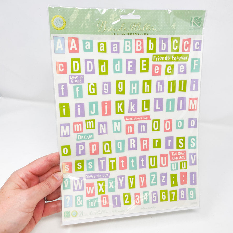 Brenda Walton Fun Letters Rub On Transfers