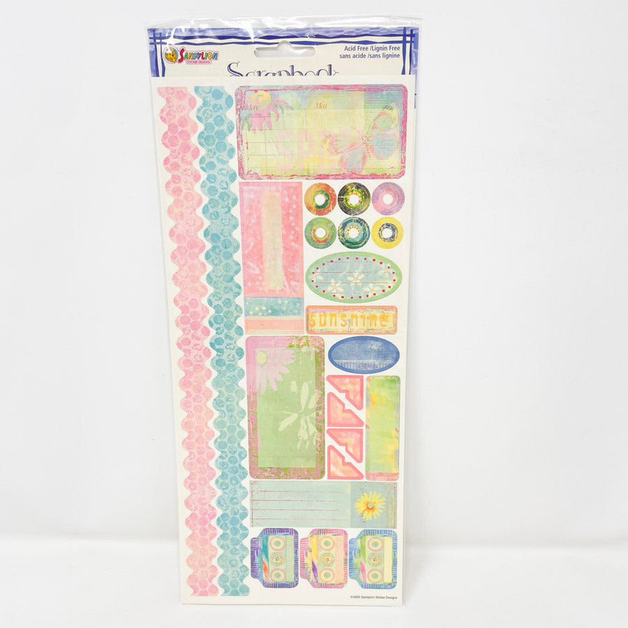 Sandylion Stickers Sunny Blue and Pink Shapes