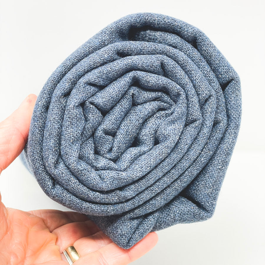 2 Yds x 54" Blue and Purple Open Weave Wool Fabric