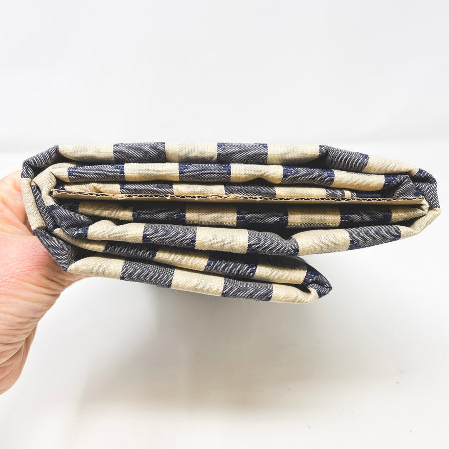4 Yds x 46" Navy and Cream Gingham Cotton Fabric