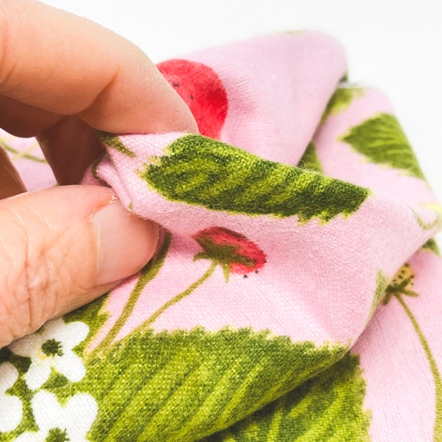 2 Yds x 42" Strawberry Flannel Fabric