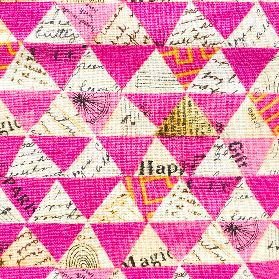1 Yd x 46" Pink Geometric Cotton Fabric - "Wish" from Windham Fabrics