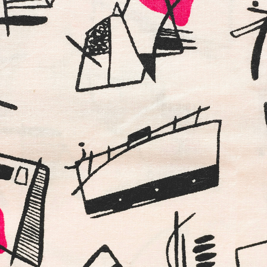 2 Yds x 44" Light Pink Abstract Quilting Cotton Fabric