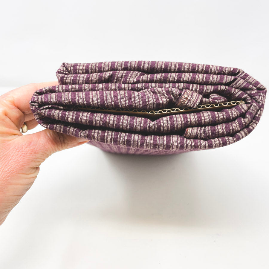 2.5 Yds x 40" Maroon Ticking Stripe Oxford Cotton Fabric